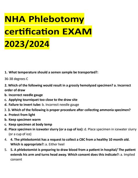 is the nha phlebotomy test hard|nha cpt practice test 2023.